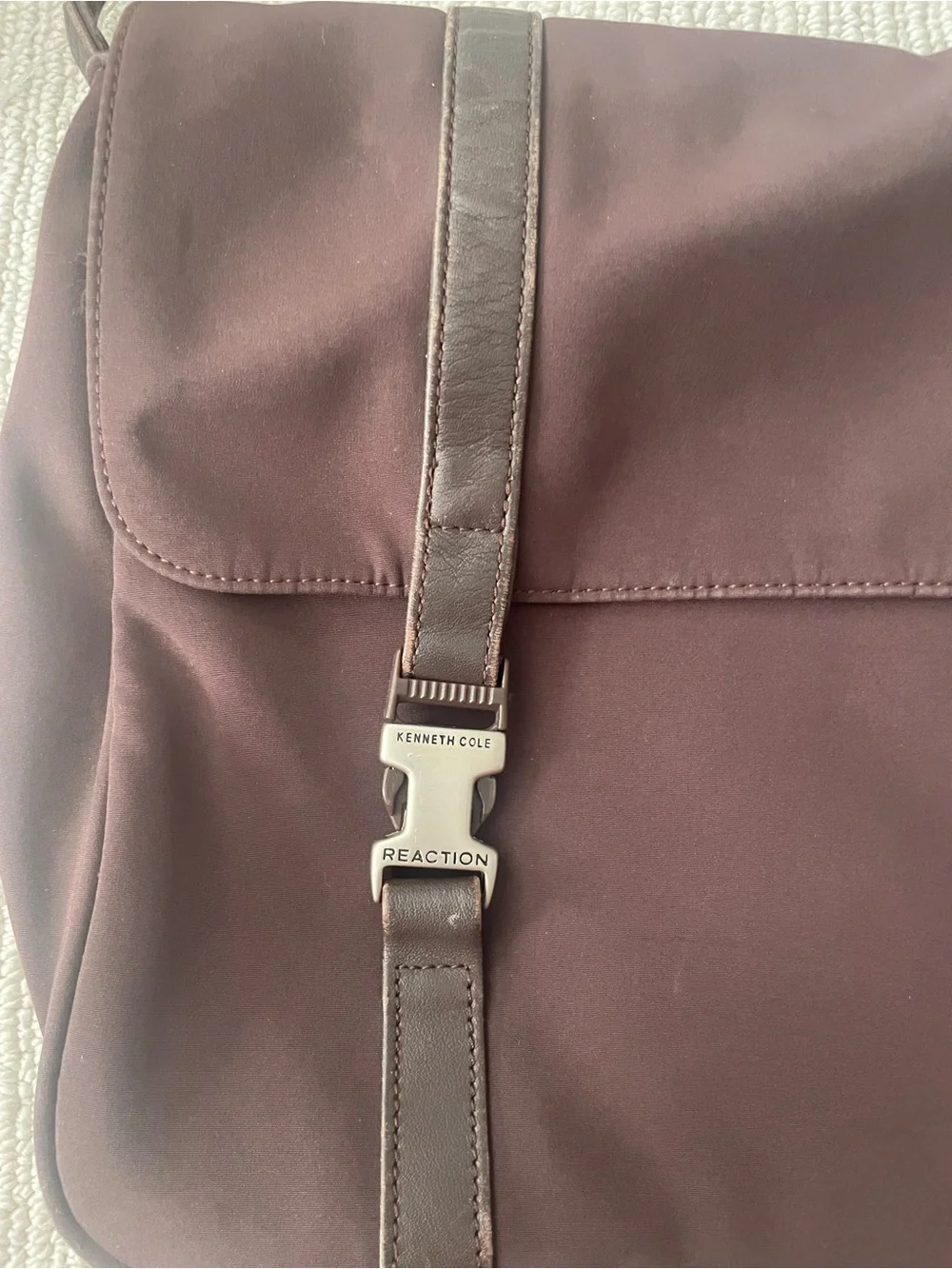 Kenneth Cole Brown Messenger Bag - Classic Crossbody Satchel b28